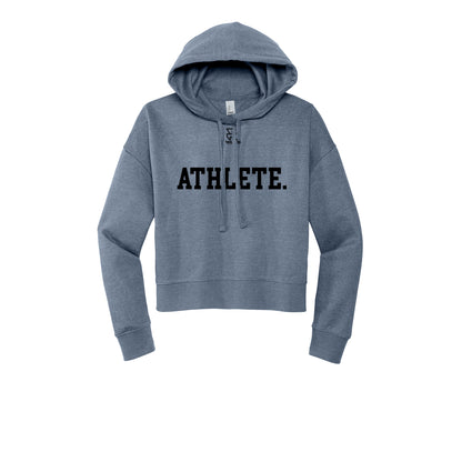 ATHLETE (Black) - Womens Fleece Hoodie