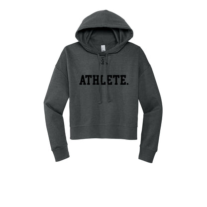 ATHLETE (Black) - Womens Fleece Hoodie