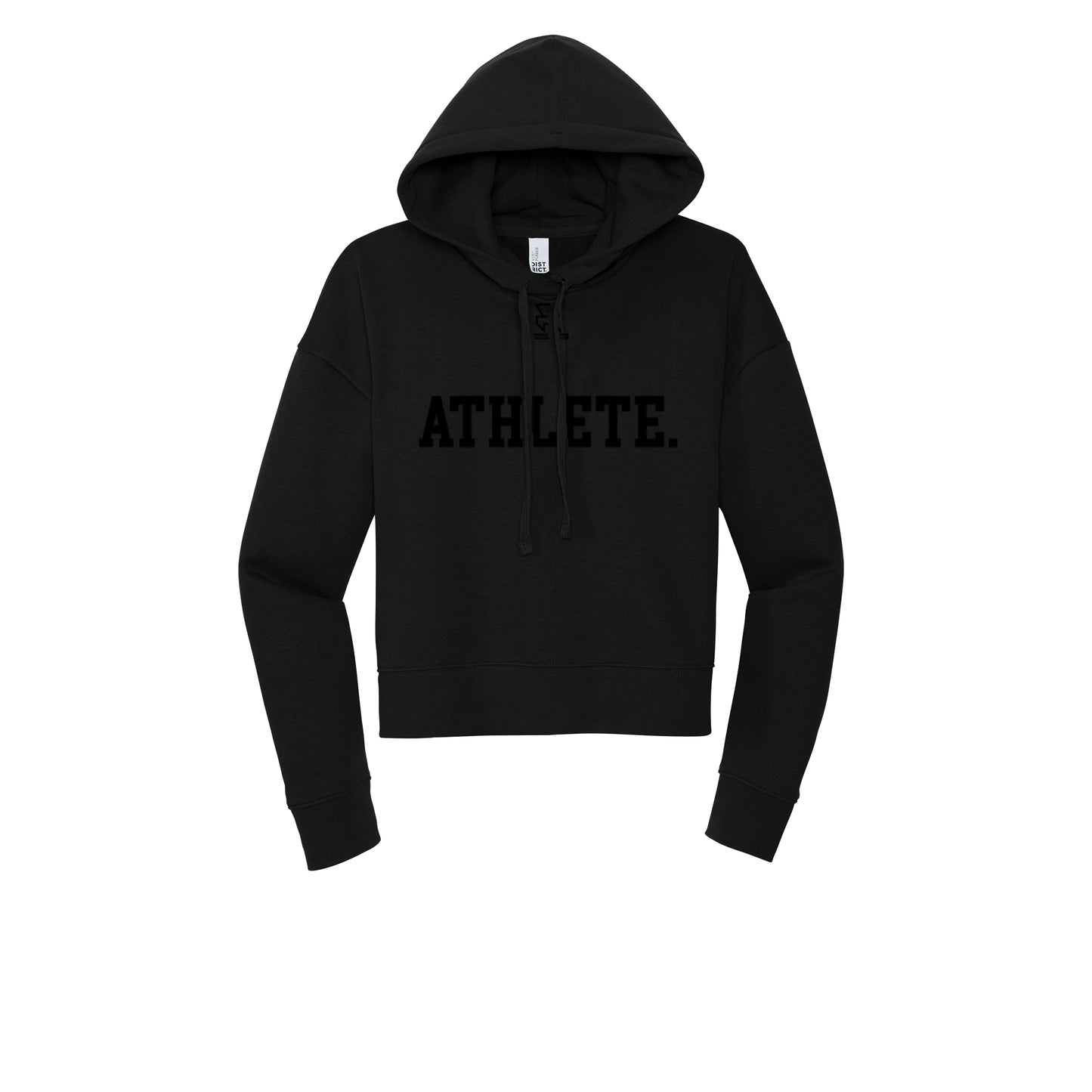 ATHLETE (Black) - Womens Fleece Hoodie