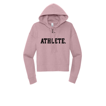 ATHLETE (Black) - Womens Fleece Hoodie
