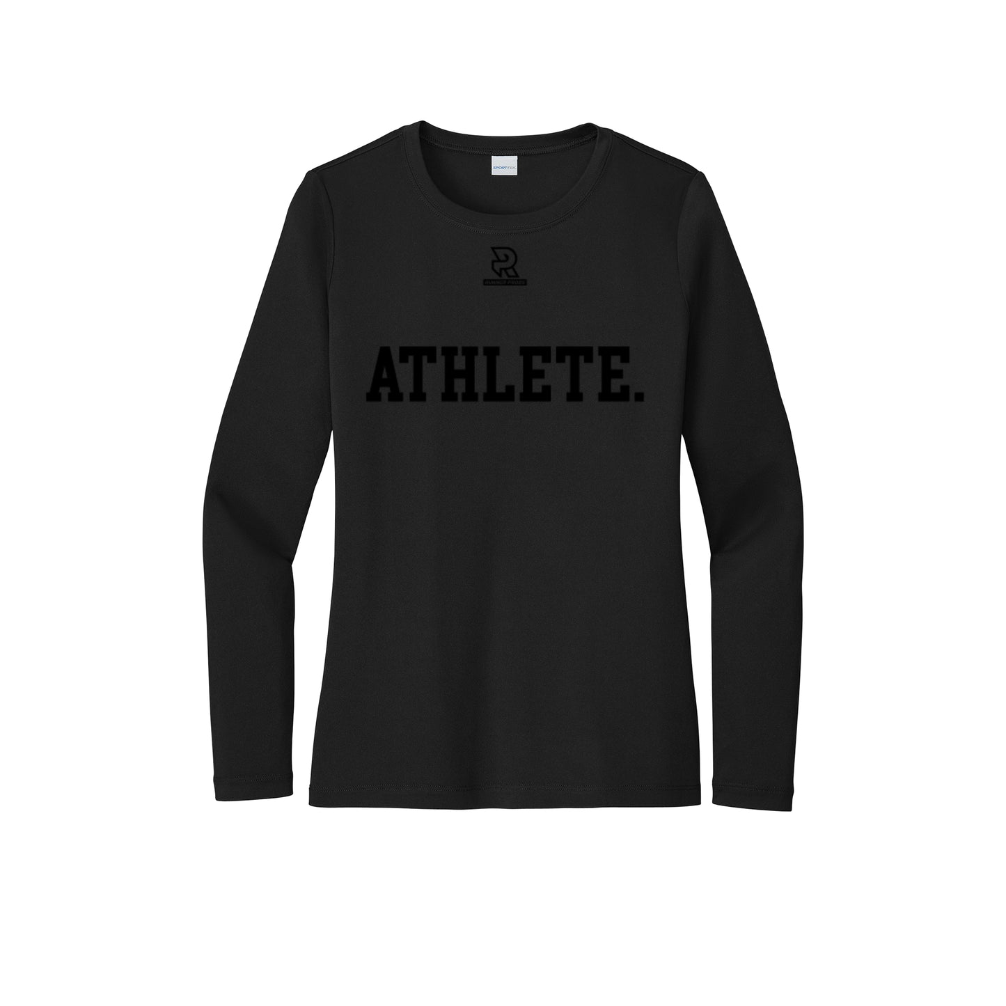 ATHLETE (Black) - Womens Pro Long Sleeve Performance Tee