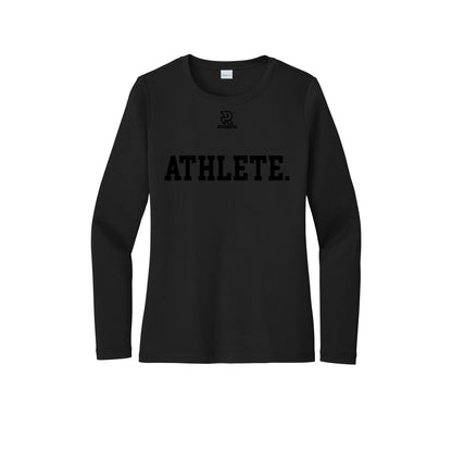 ATHLETE (Black) - Womens Pro Long Sleeve Performance Tee