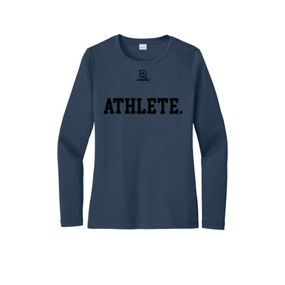 ATHLETE (Black) - Womens Pro Long Sleeve Performance Tee