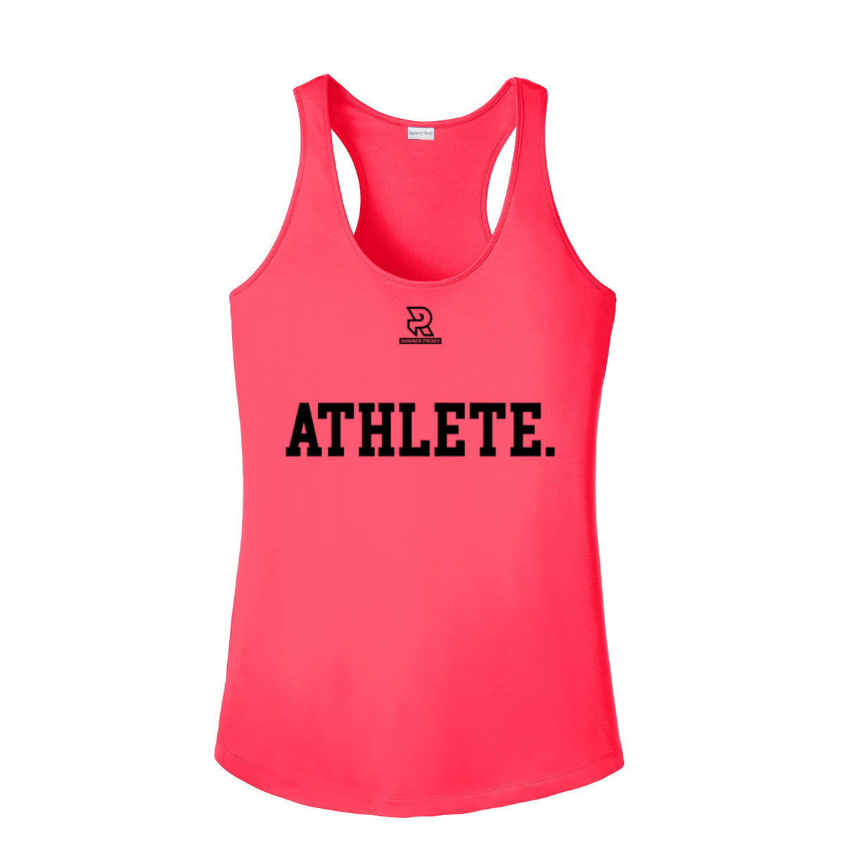 ATHLETE (Black) - Womens Competitor Racerback Tank