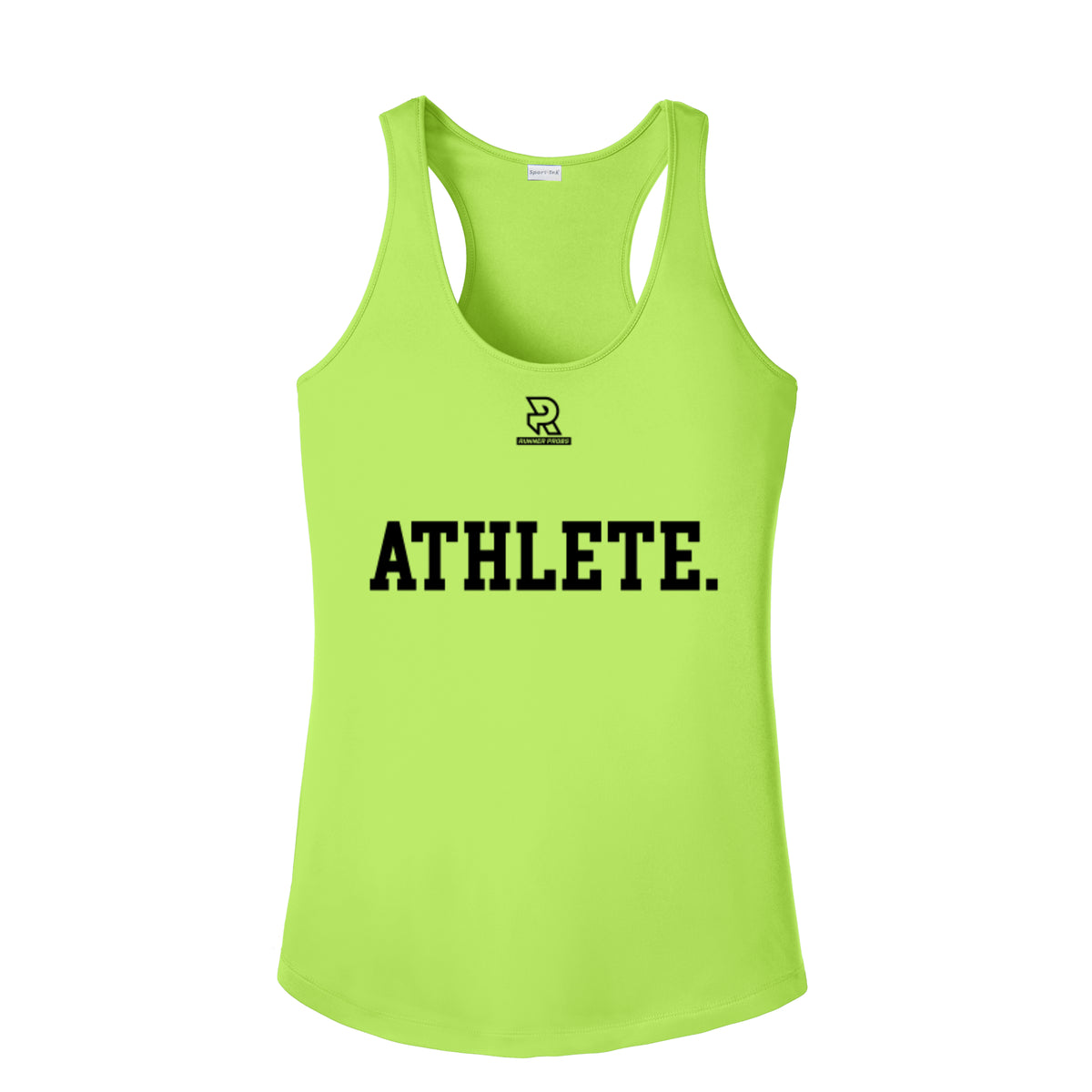 ATHLETE (Black) - Womens Competitor Racerback Tank