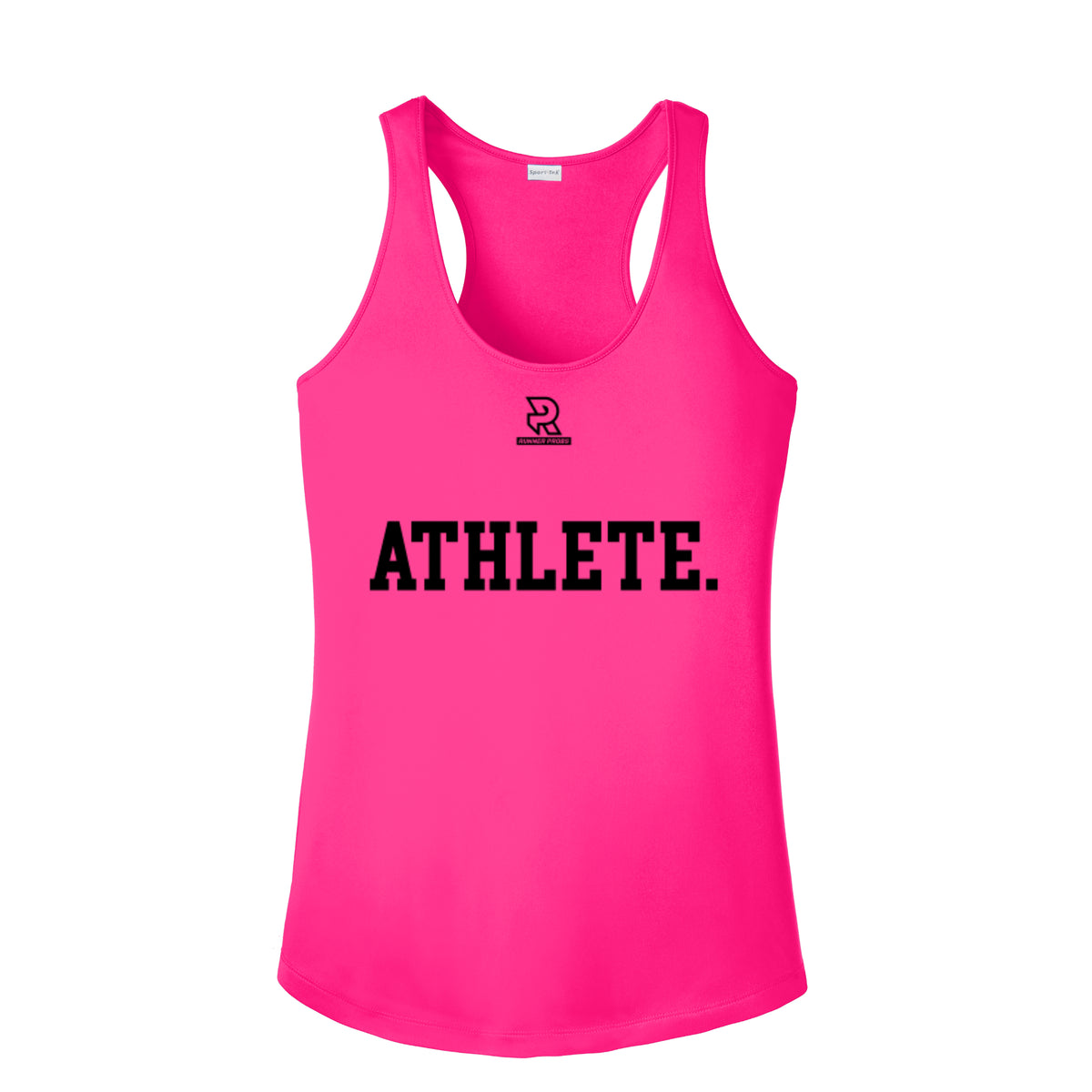 ATHLETE (Black) - Womens Competitor Racerback Tank