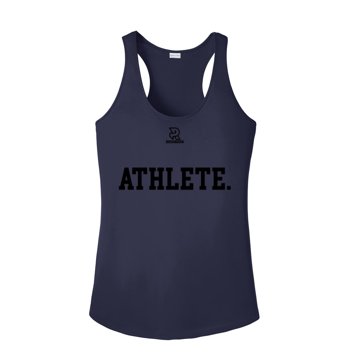 ATHLETE (Black) - Womens Competitor Racerback Tank