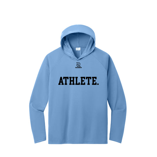 ATHLETE (Black) - Long Sleeve Hooded Performance Tee