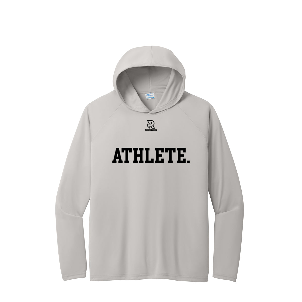 ATHLETE (Black) - Long Sleeve Hooded Performance Tee