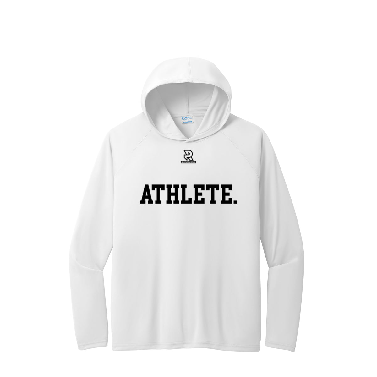ATHLETE (Black) - Long Sleeve Hooded Performance Tee