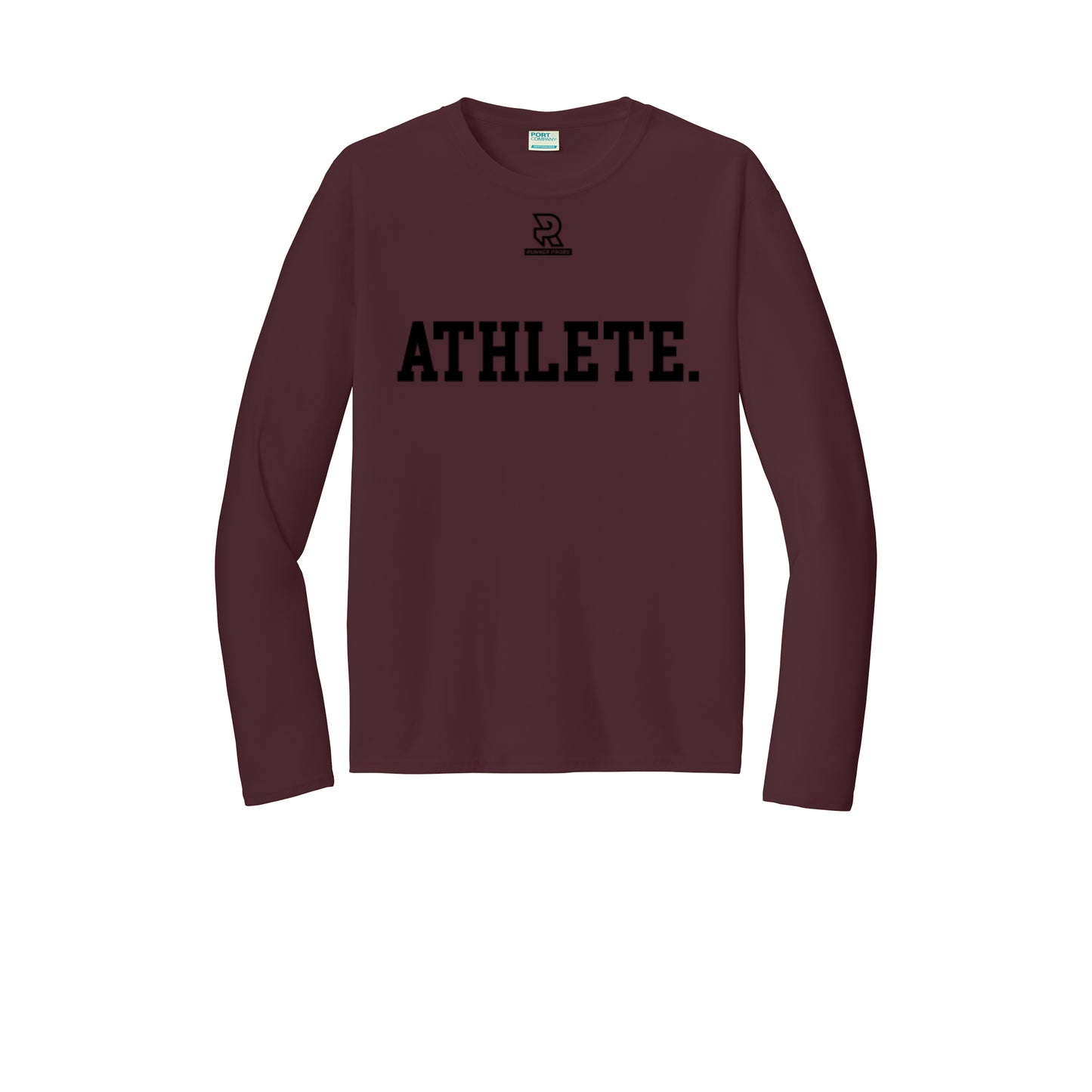 ATHLETE (Black) - Long Sleeve Performance Tee