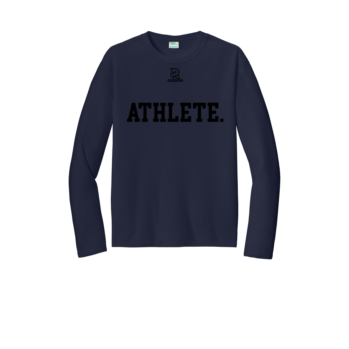 ATHLETE (Black) - Long Sleeve Performance Tee