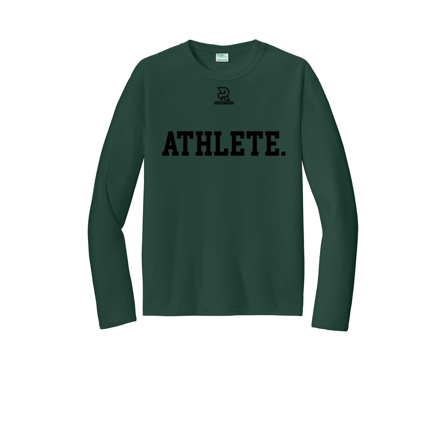 ATHLETE (Black) - Long Sleeve Performance Tee
