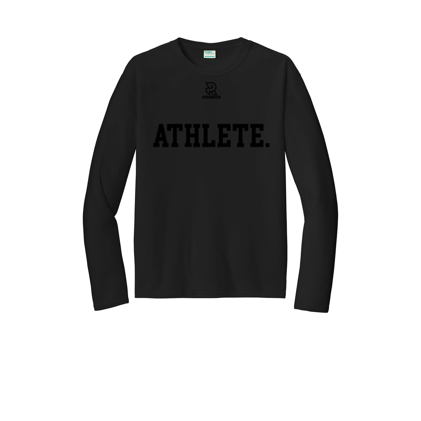 ATHLETE (Black) - Long Sleeve Performance Tee