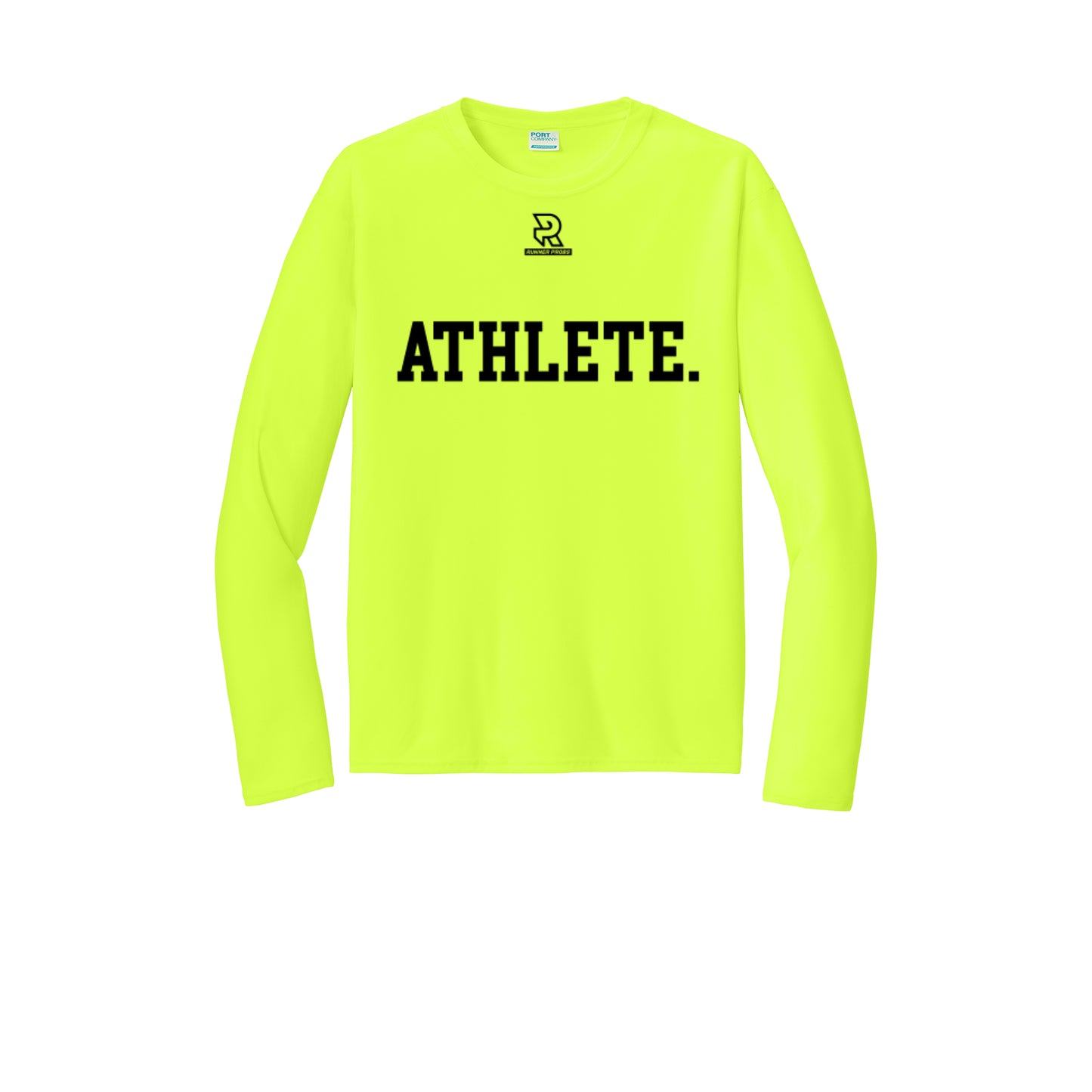 ATHLETE (Black) - Long Sleeve Performance Tee