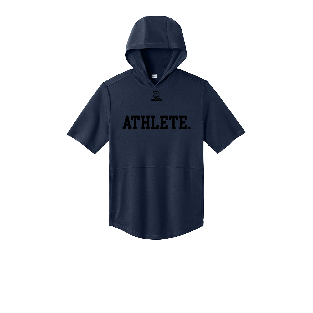 ATHLETE (Black) - Short Sleeve Performance Hoodie