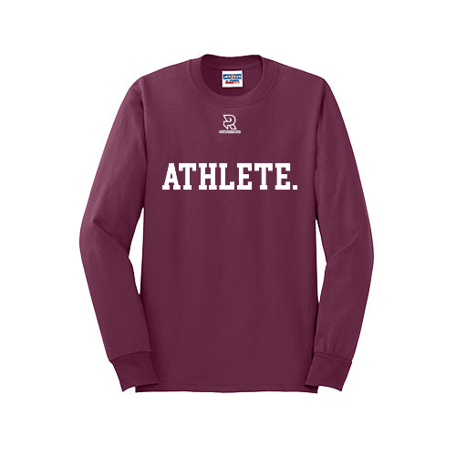 ATHLETE (White) - Long Sleeve 50/50 Tee