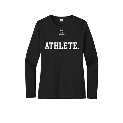 ATHLETE (Black) - Womens Pro Long Sleeve Performance Tee
