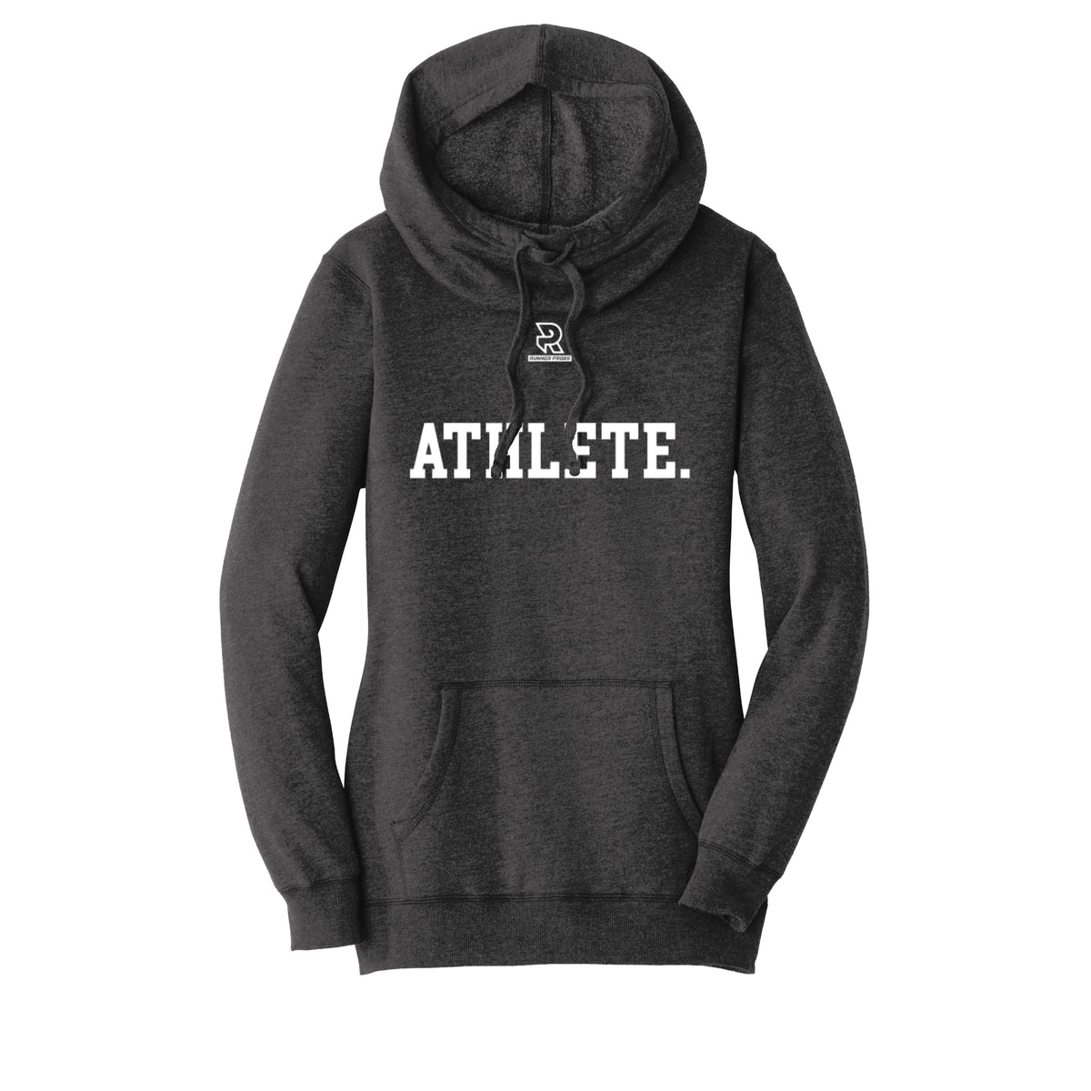 ATHLETE (Black) - Womens Lightweight Fleece Hoodie