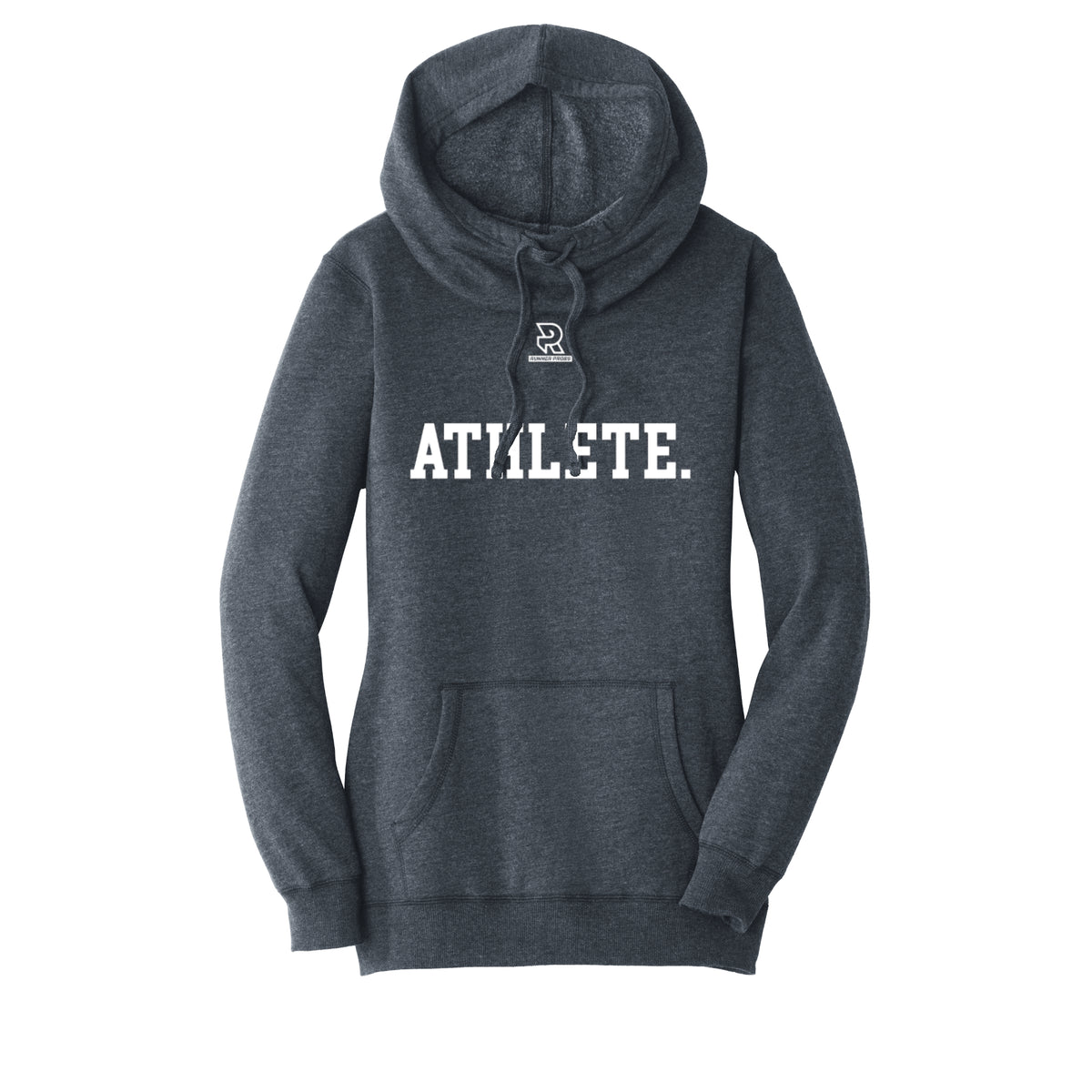 ATHLETE (Black) - Womens Lightweight Fleece Hoodie