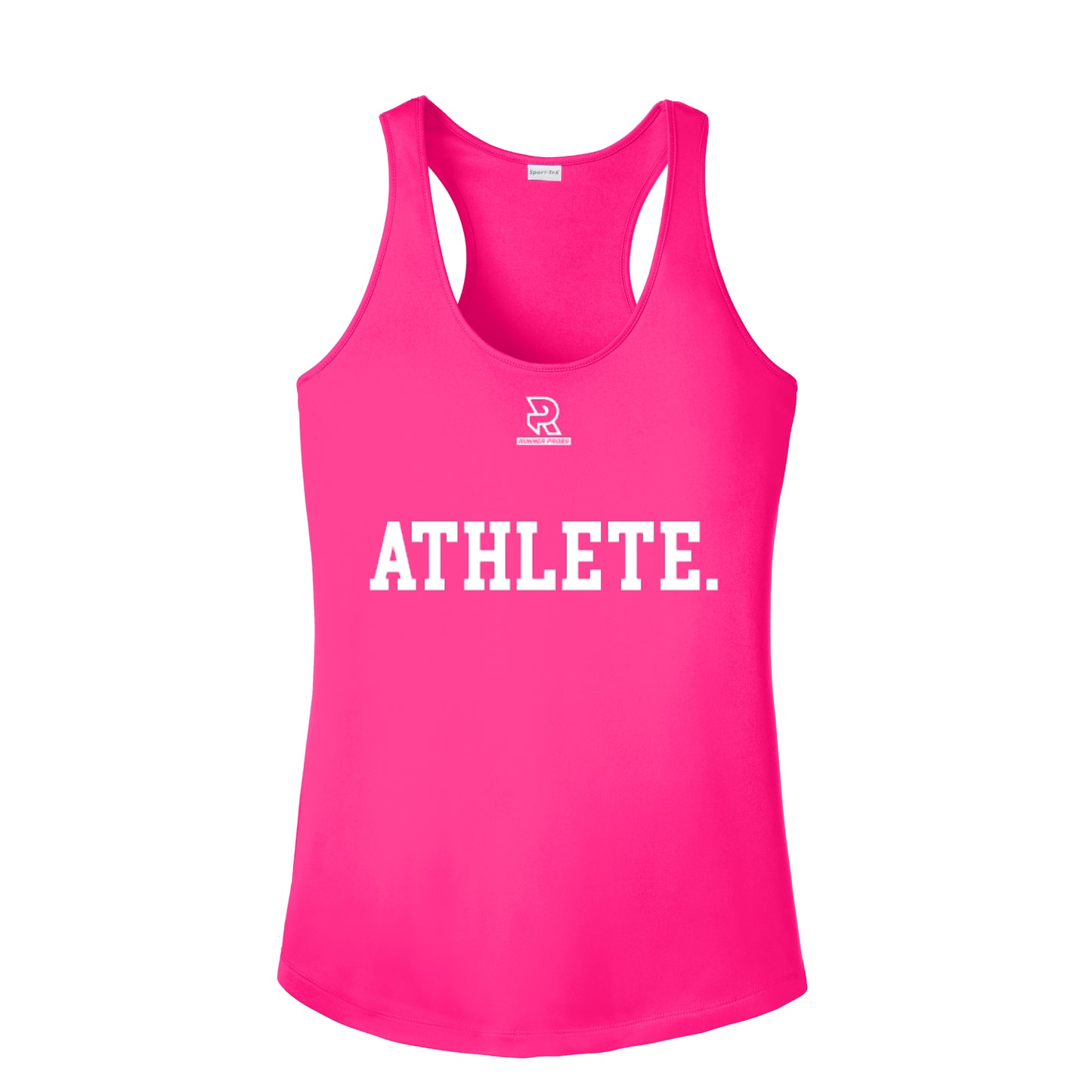 ATHLETE (White) - Womens Competitor Racerback Tank