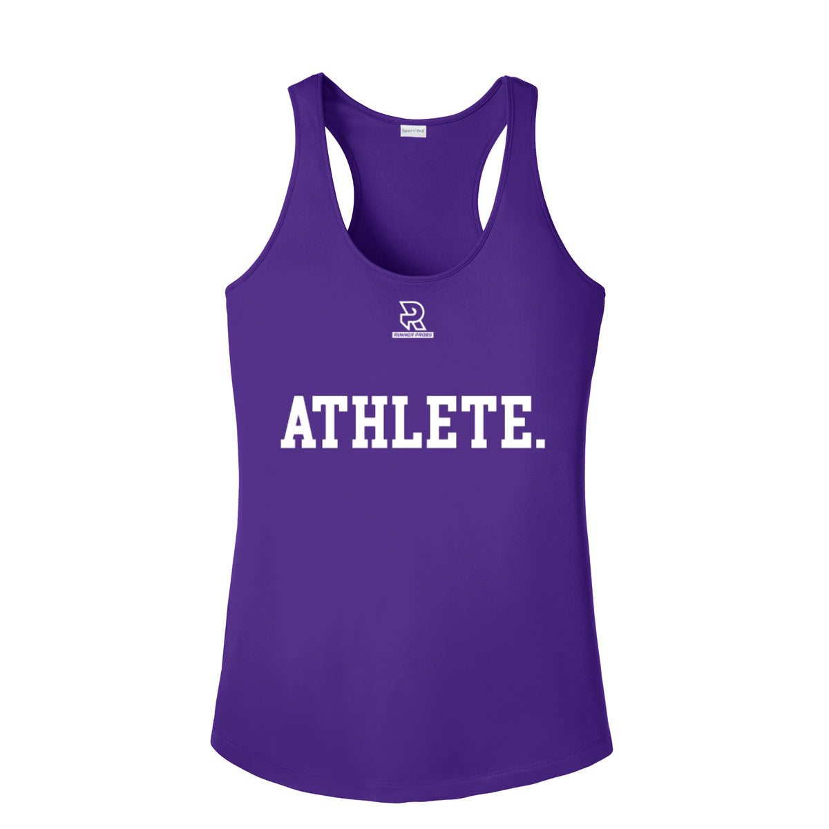 ATHLETE (White) - Womens Competitor Racerback Tank