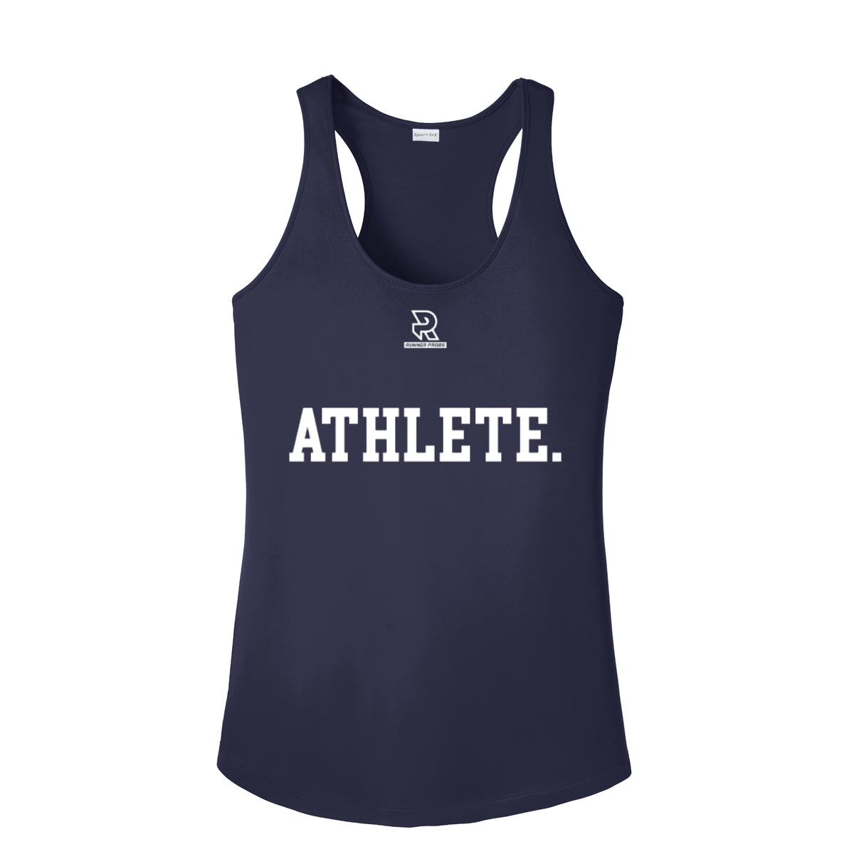 ATHLETE (White) - Womens Competitor Racerback Tank