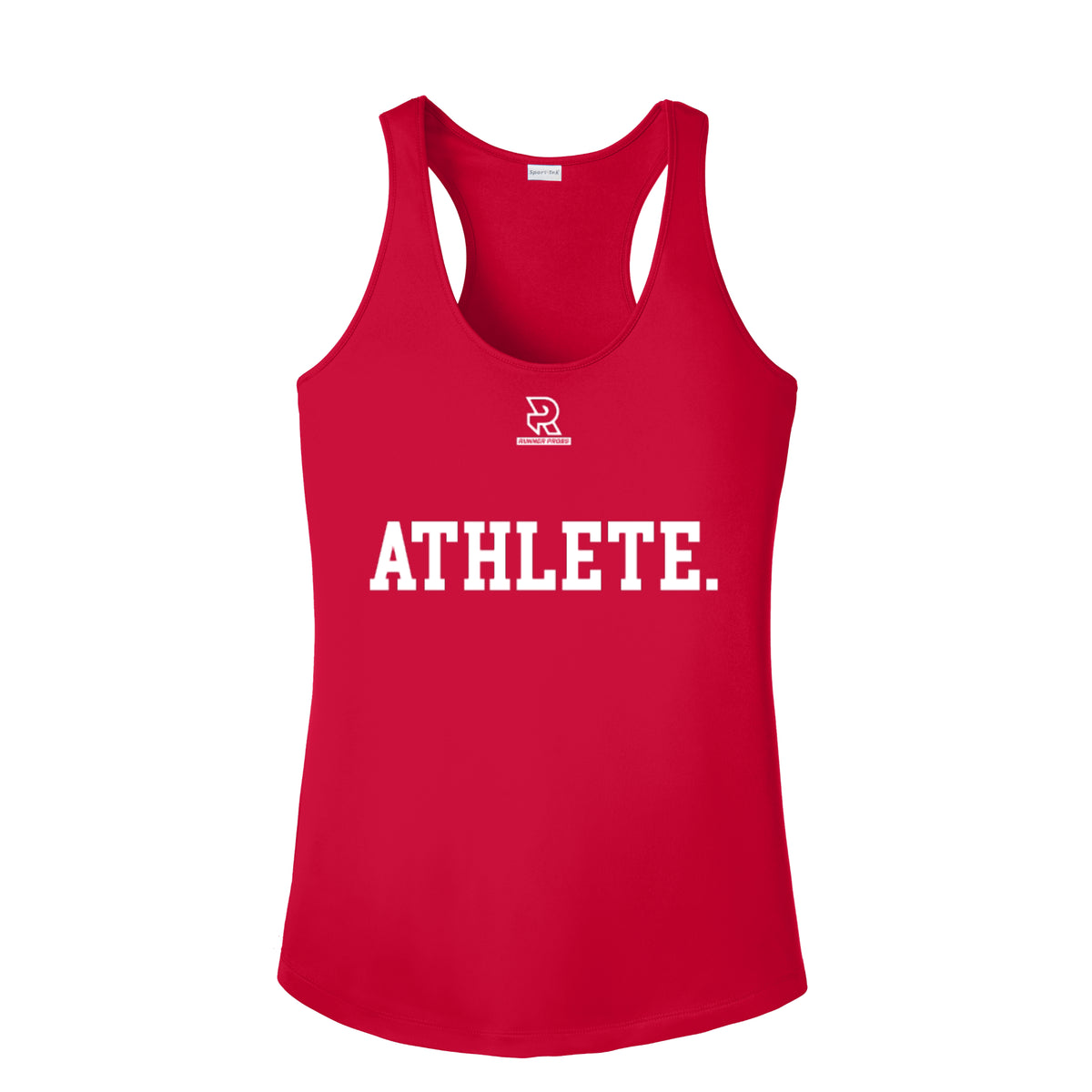 ATHLETE (White) - Womens Competitor Racerback Tank