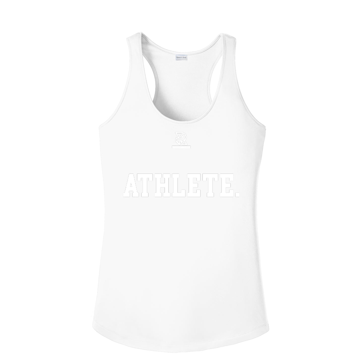 ATHLETE (White) - Womens Competitor Racerback Tank