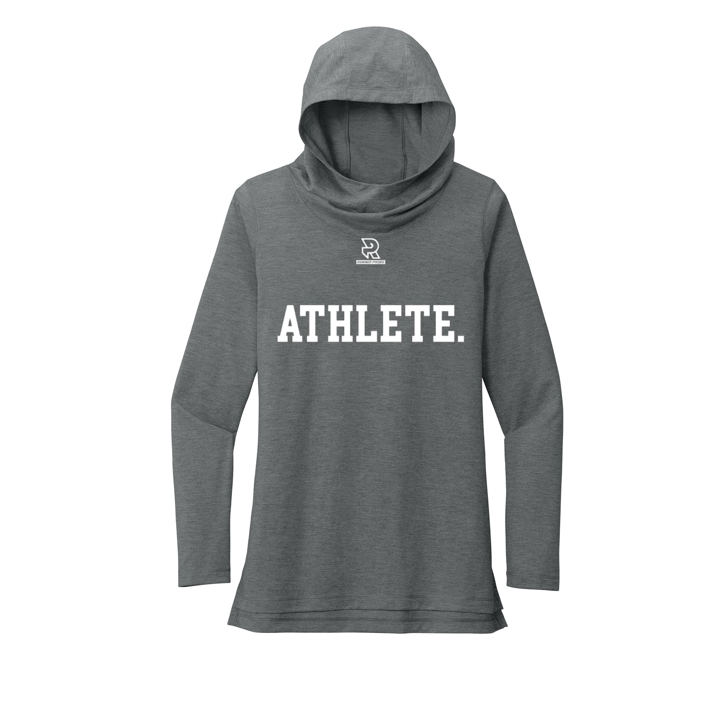 ATHLETE (White) - Womens Tri-Blend Long Sleeve Hoodie