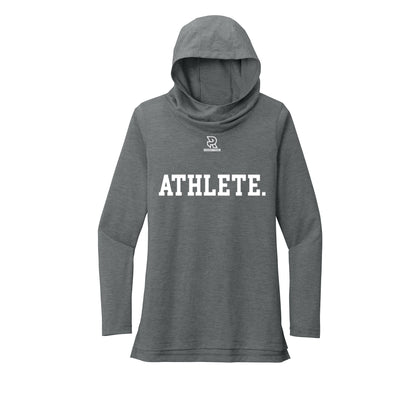 ATHLETE (White) - Womens Tri-Blend Long Sleeve Hoodie