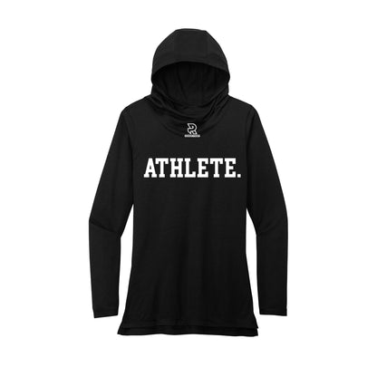 ATHLETE (White) - Womens Tri-Blend Long Sleeve Hoodie