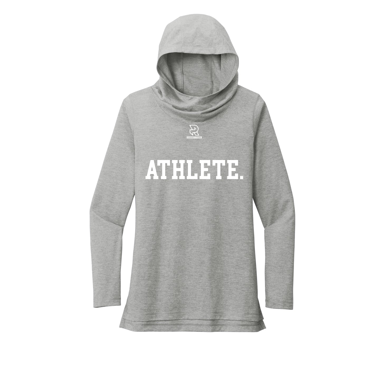 ATHLETE (White) - Womens Tri-Blend Long Sleeve Hoodie