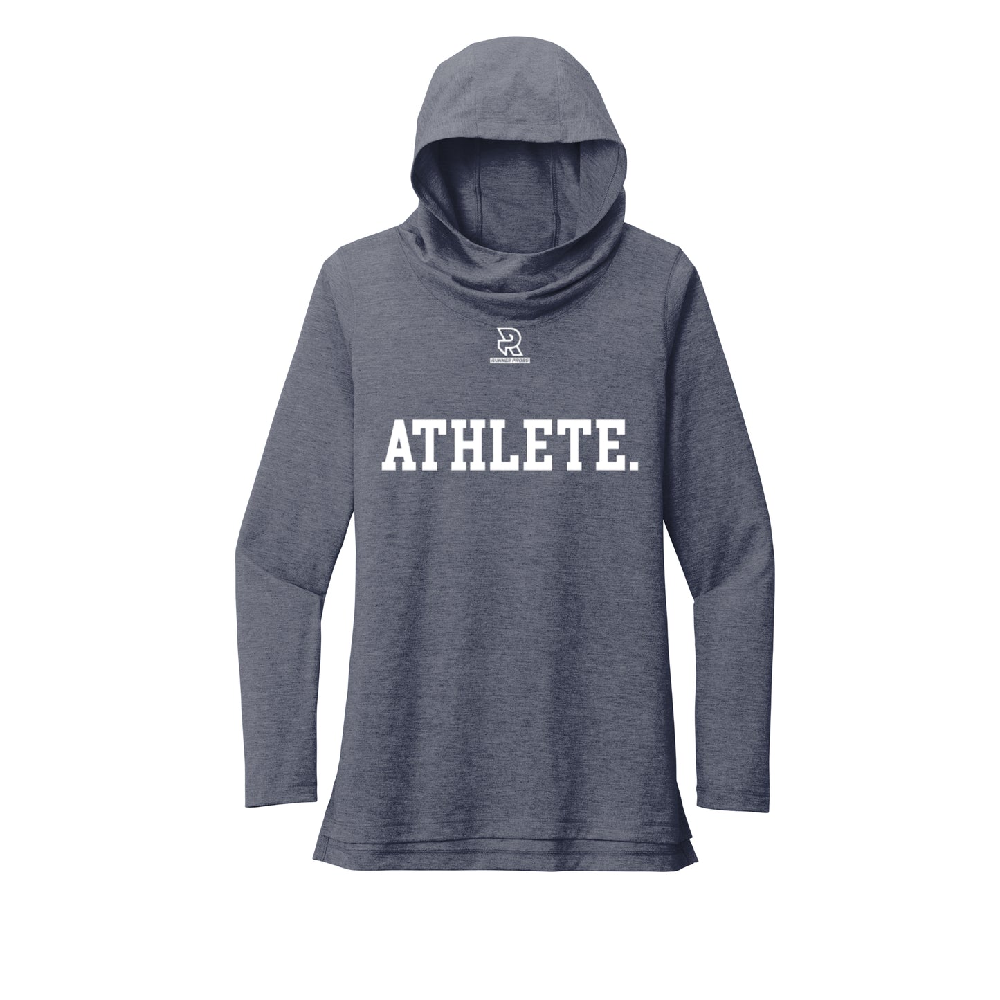 ATHLETE (White) - Womens Tri-Blend Long Sleeve Hoodie