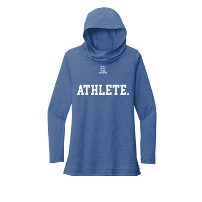ATHLETE (White) - Womens Tri-Blend Long Sleeve Hoodie
