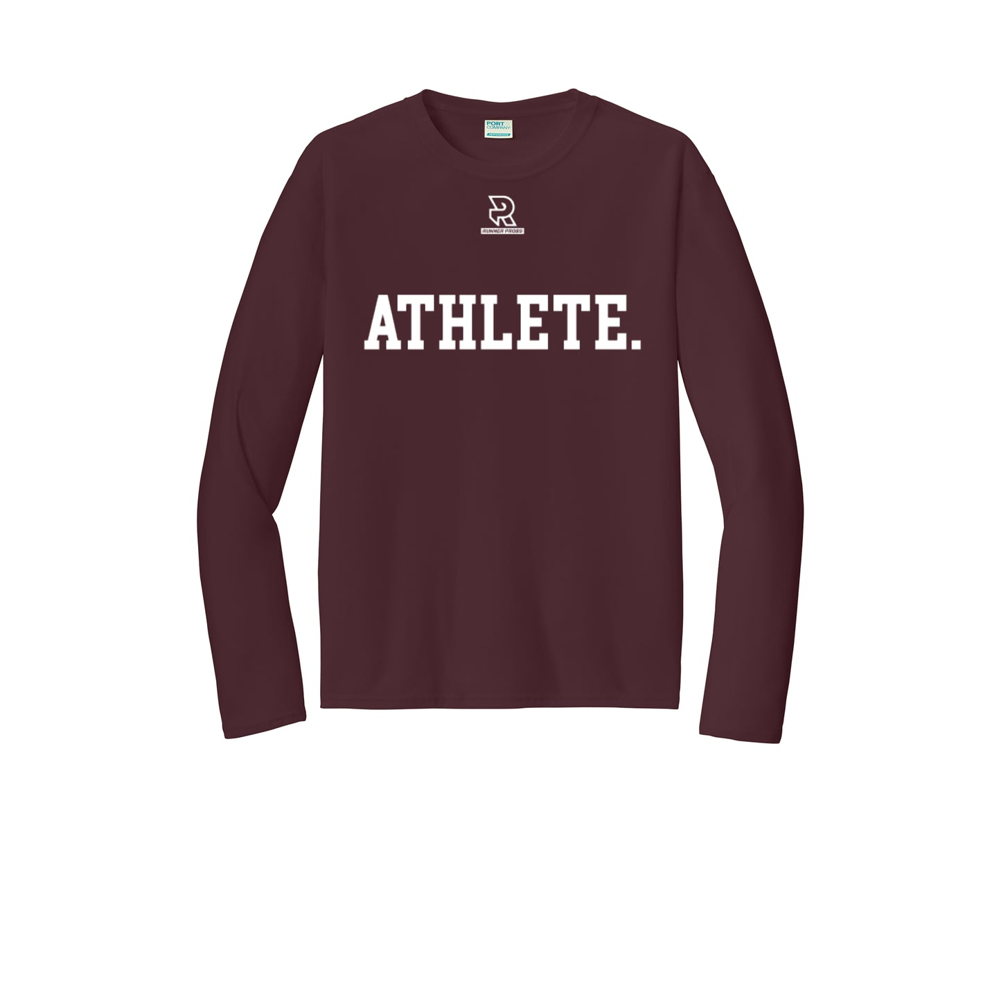ATHLETE (White) - Long Sleeve Performance Tee