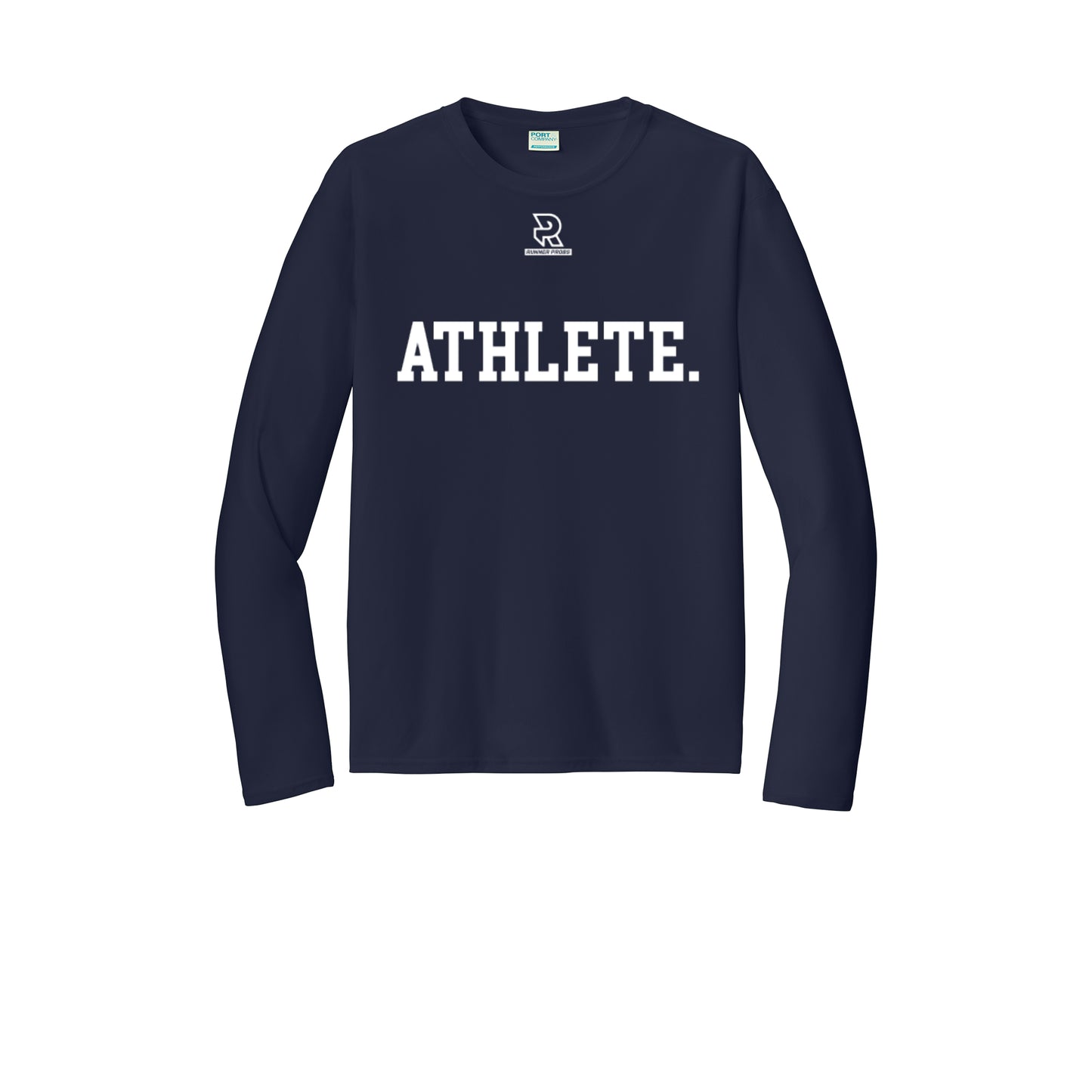 ATHLETE (White) - Long Sleeve Performance Tee