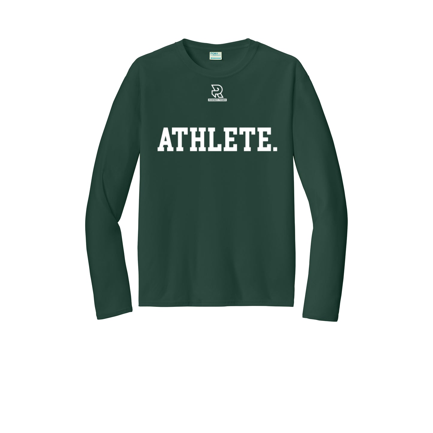 ATHLETE (White) - Long Sleeve Performance Tee