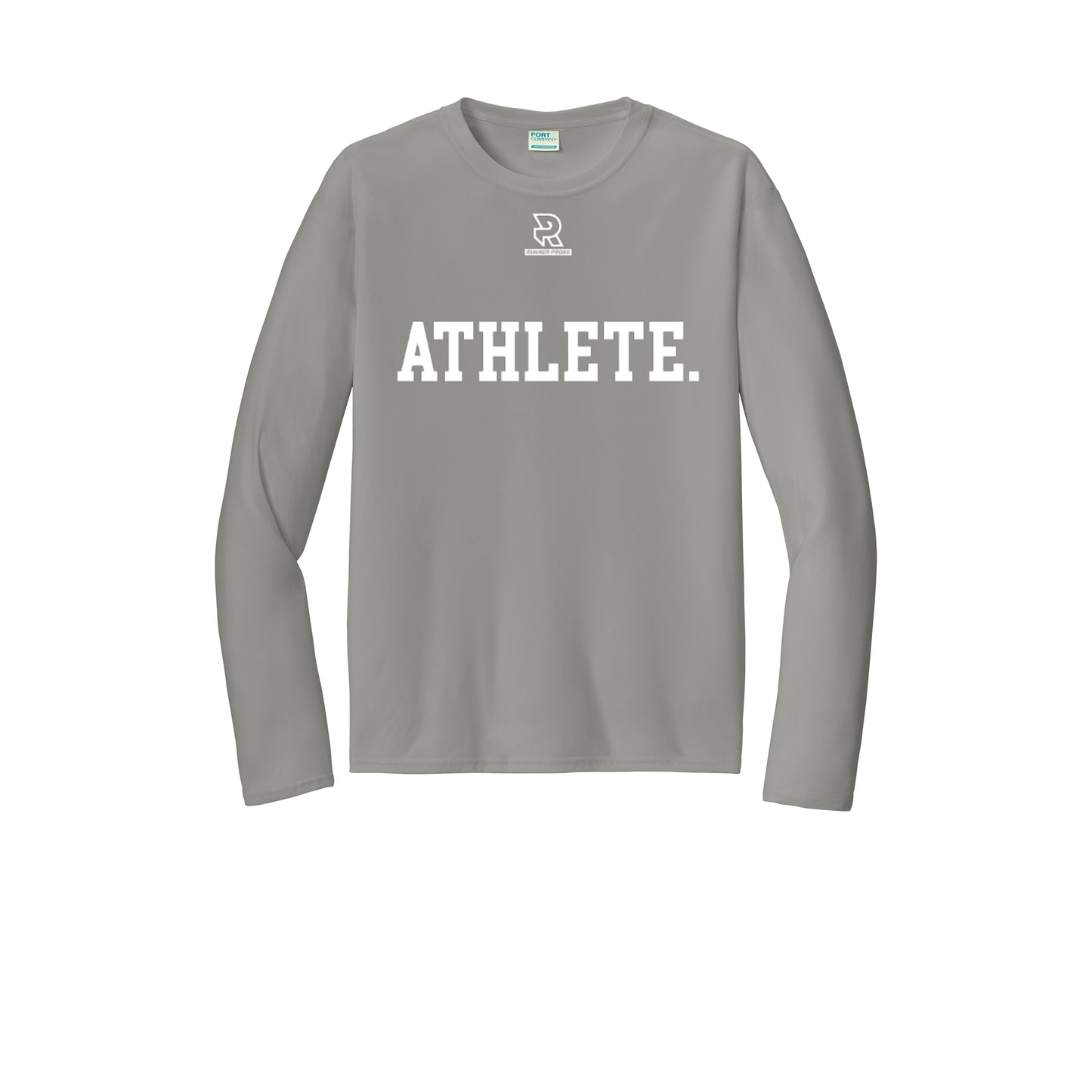 ATHLETE (White) - Long Sleeve Performance Tee