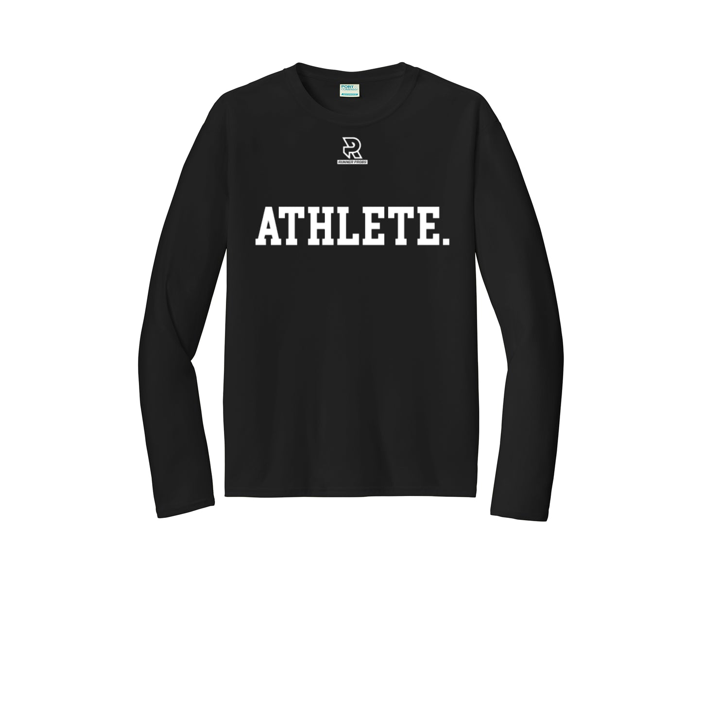 ATHLETE (White) - Long Sleeve Performance Tee