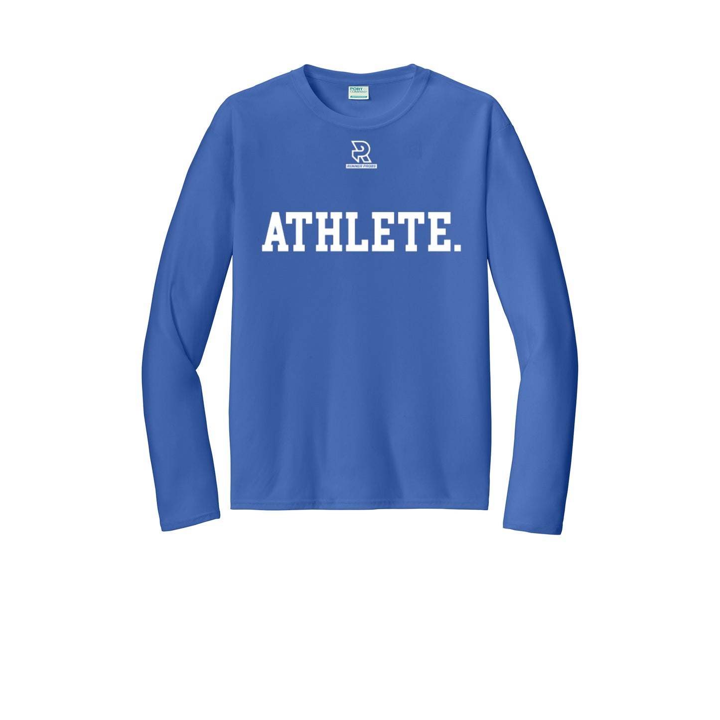 ATHLETE (White) - Long Sleeve Performance Tee