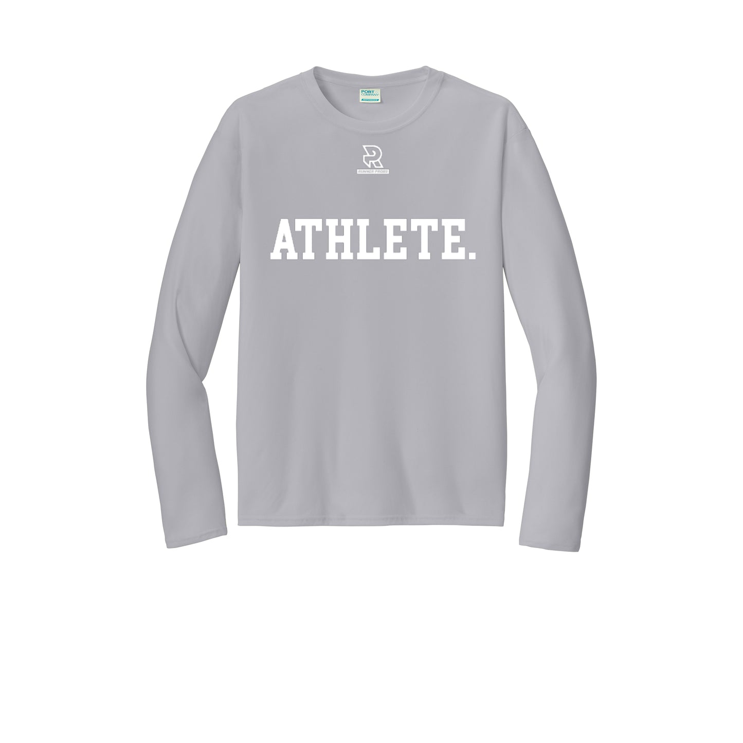 ATHLETE (White) - Long Sleeve Performance Tee