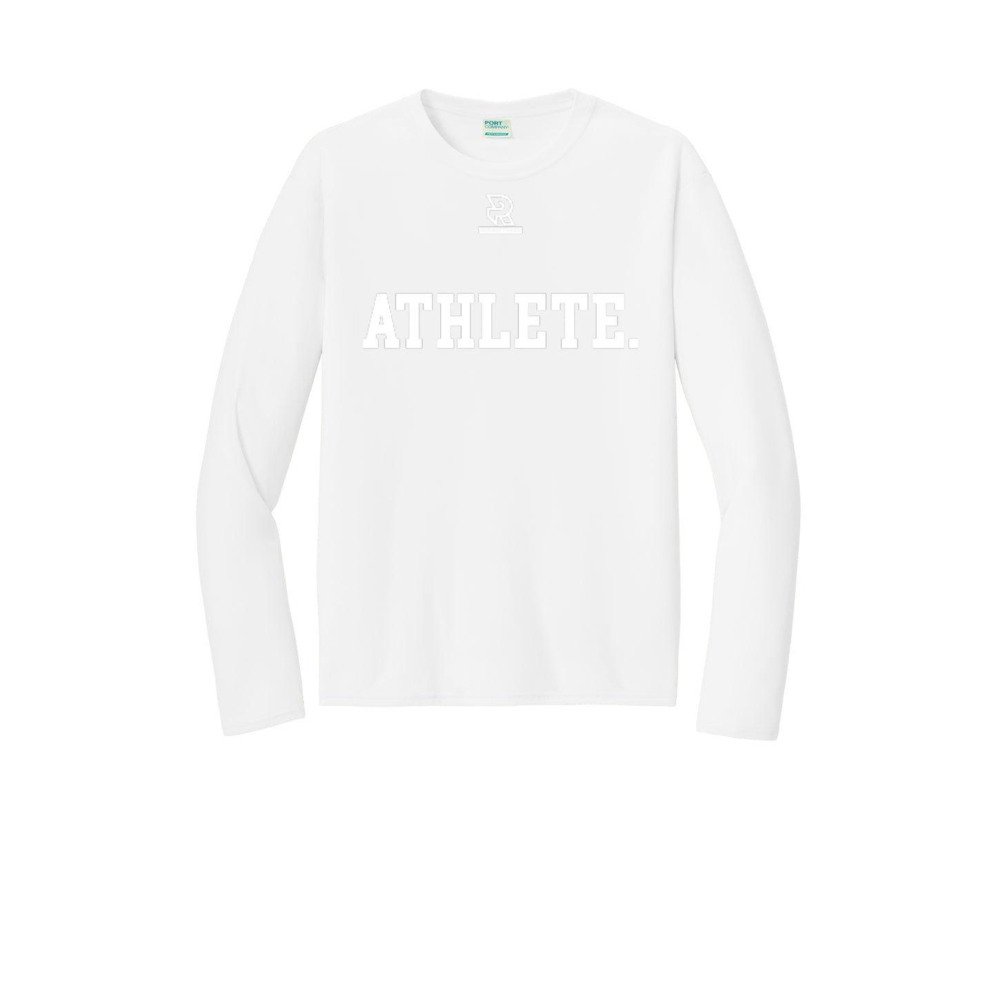 ATHLETE (White) - Long Sleeve Performance Tee