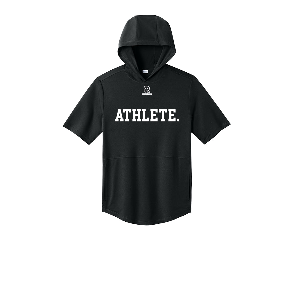 ATHLETE (Black) - Short Sleeve Performance Hoodie