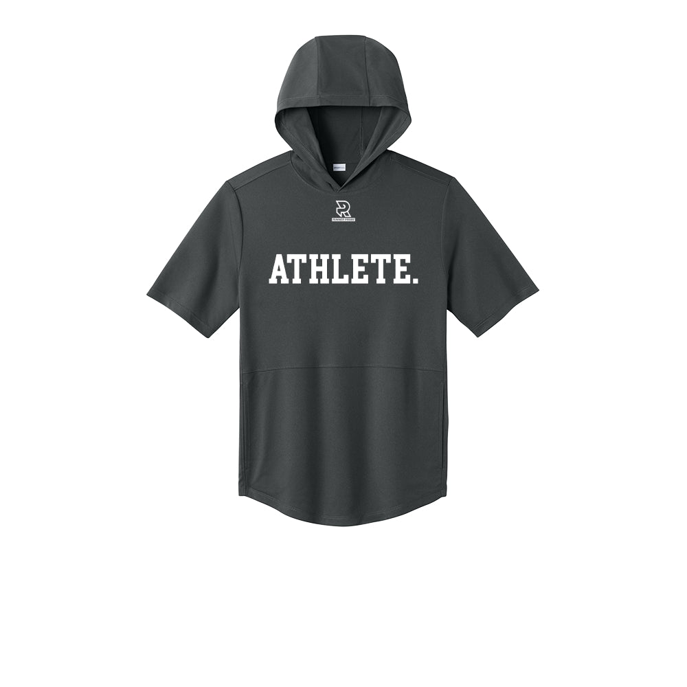 ATHLETE (Black) - Short Sleeve Performance Hoodie