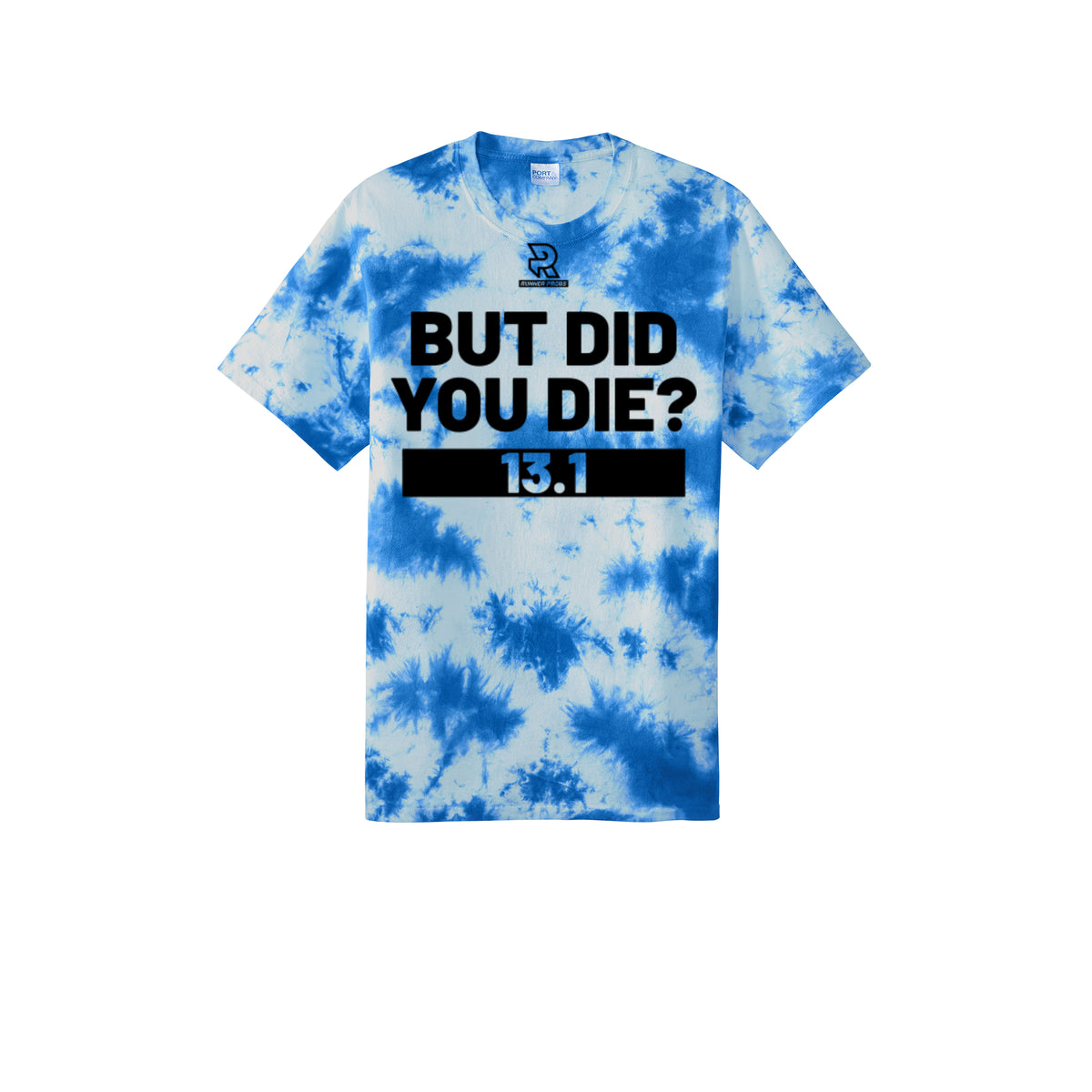 BUT DID YOU DIE? 13.1 (Black) - Short Sleeve Tie Dye Cotton Tee