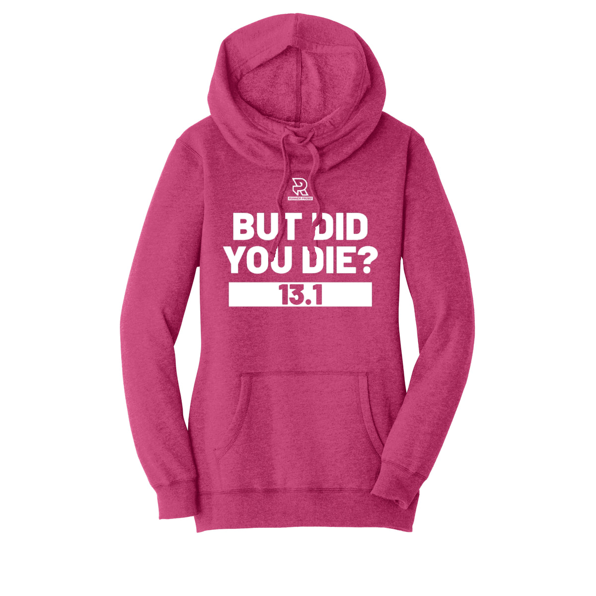 BUT DID YOU DIE? 13.1 (Black) - Womens Lightweight Fleece Hoodie