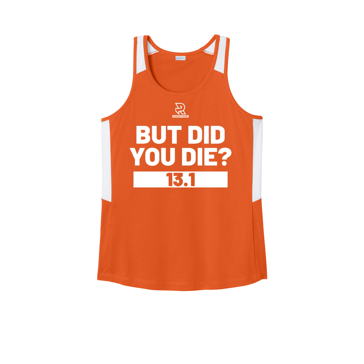 BUT DID YOU DIE? 13.1 (White) - Womens Club Track Tank