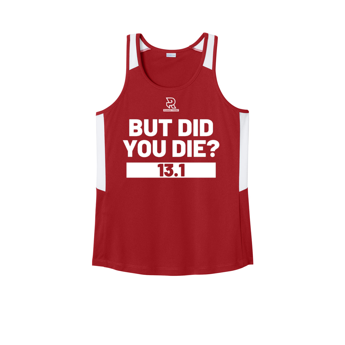 BUT DID YOU DIE? 13.1 (White) - Womens Club Track Tank