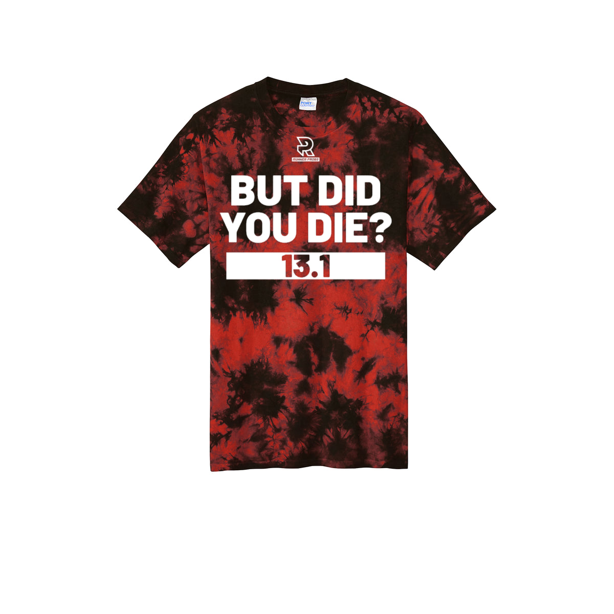 BUT DID YOU DIE? 13.1 (White) - Short Sleeve Tie Dye Cotton Tee
